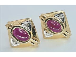 PANTALLAS RUBI 14KT, JOYERIA CARMEN  Puerto Rico