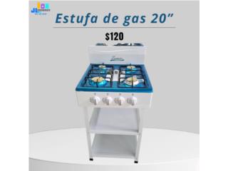 Estufa de gas de 20” con tablilla