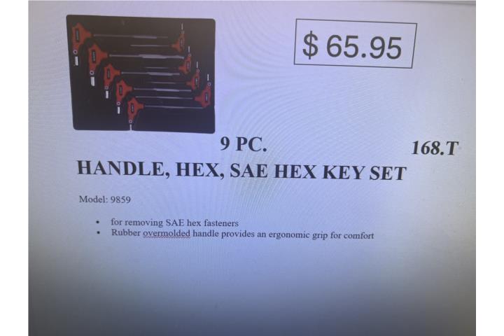 Handle hex key set