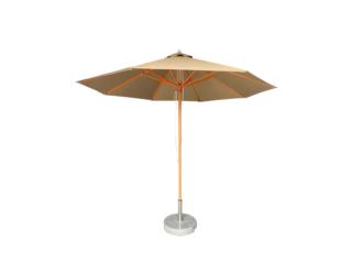 9FT Mocha umbrella teak grain pole, PR SEATING Puerto Rico
