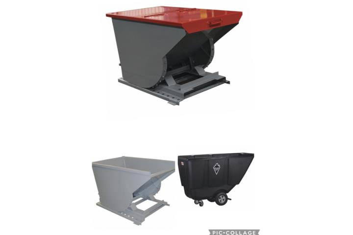 TILT TRUCKS AND DUMPING TRASH HOOPERS