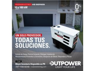 Generadores Hipower HS Series 10KW-100KW, Outpower Energy Corp. Puerto Rico