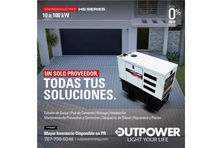 Generadores Hipower HS Series 10KW-100KW