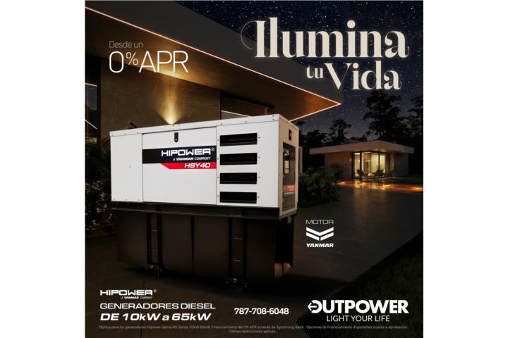 Generadores Hipower HSY Series 10KW-65KW