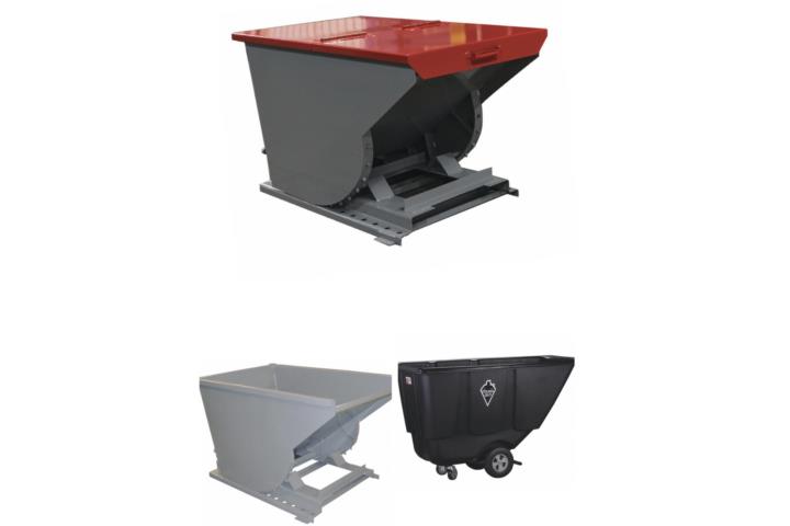 TILT TRUCKS AND DUMPING TRASH HOOPERS
