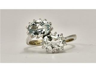 SORTIJA AQUAMARINA 18KT, JOYERIA CARMEN  Puerto Rico