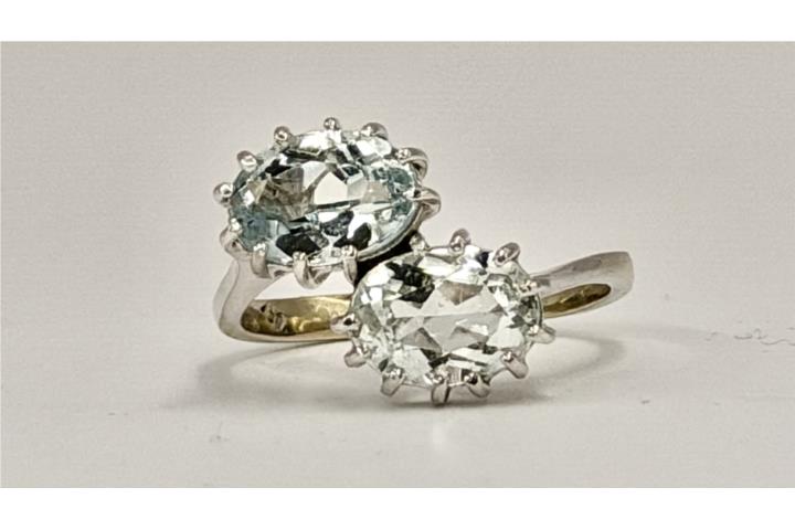 SORTIJA AQUAMARINA 18KT