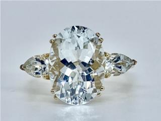 SORTIJA AQUAMARINAS 14KT, JOYERIA CARMEN  Puerto Rico
