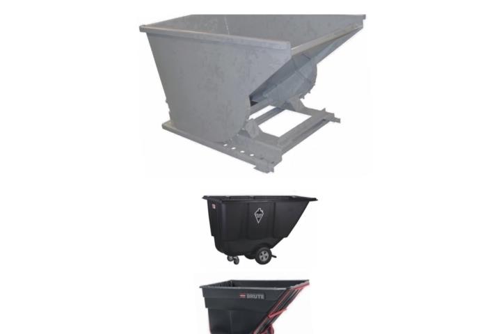 TILT TRUCKS AND DUMPING TRASH HOOPERS