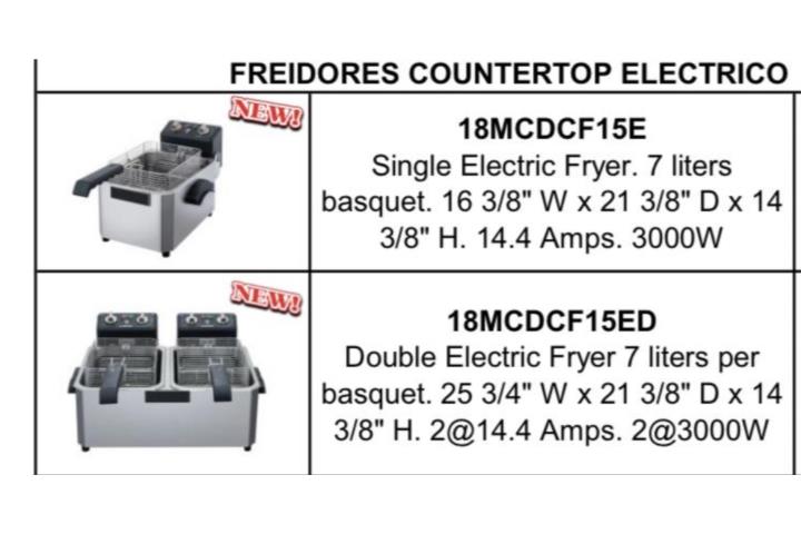 FREIDORAS DE MESA ELECTRICAS