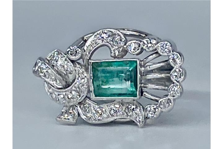 SORTIJA ESMERALDA BRILLANTES 18KT