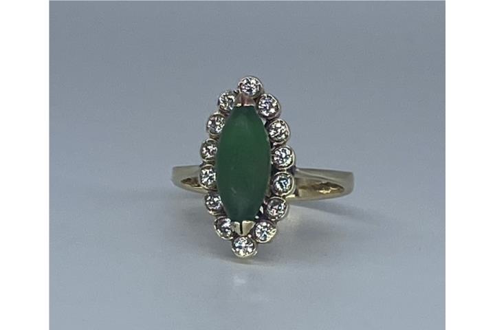 SORTIJA JADE 14KT