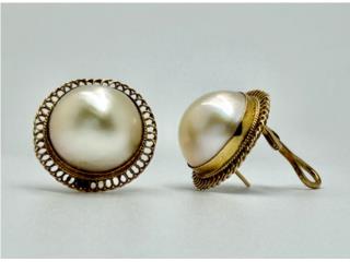 PANTALLAS PERLAS 14KT, JOYERIA CARMEN  Puerto Rico
