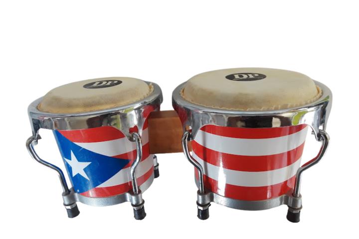 MINI BONGO CON LOGO DE BANDERA DE PR