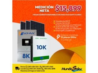 Sistema Solar Medicin Neta 10 placas 550W,  Mundo Solar, Inc. Puerto Rico