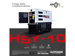 Manat Puerto Rico Jardineria Equipo, Hipower HSY-10, Generador Disel 10KW