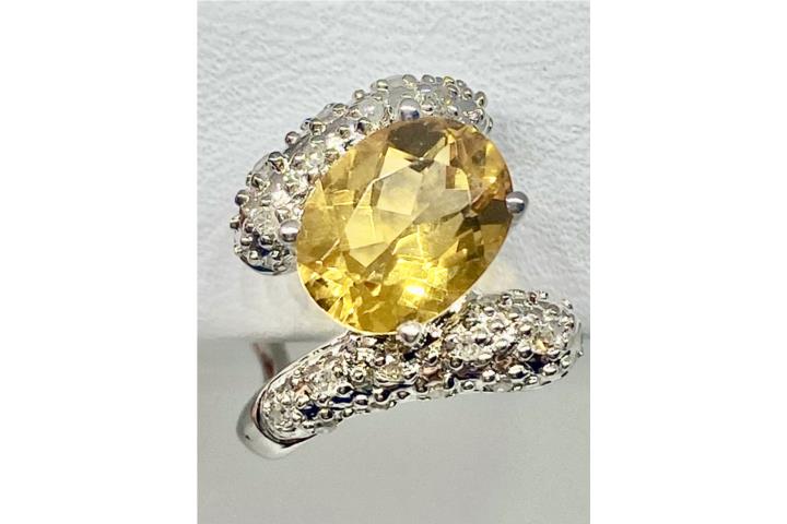 PANTALLAS TOPACIO BRILLANTES 14KT