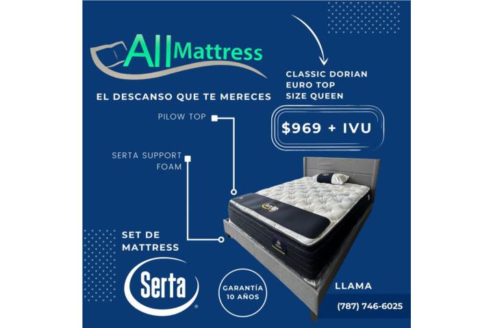 Mattress Classic Dorian Euro Top size Queen