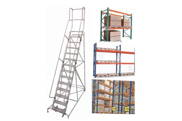 PALLETS RACKS ALMACENES Y ESCALERAS CORREDIZA