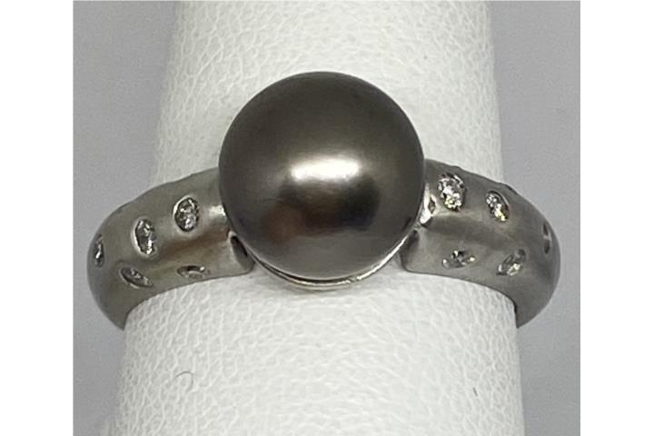 SORTIJA PERLA GRIS 14KT