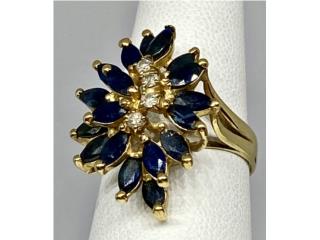 SORTIJA ZAFIROS 14KT