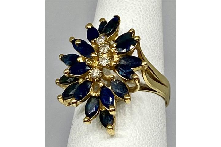 SORTIJA ZAFIROS 14KT