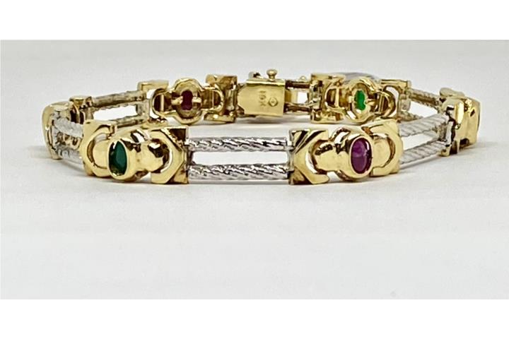 PULSERA CABUCHON 14KT