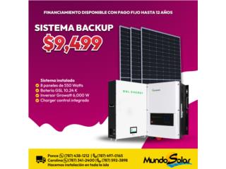 Carolina Puerto Rico Energia Renovable Solar, Sistema Solar de Back Up 10 placas 405W