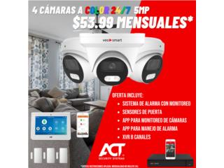 CAMARAS DE SEGURIDAD 5MP COM ALARMA DE ADT, ACT Security Systems Puerto Rico