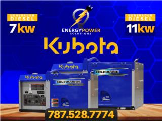 KUBOTA 7KW Y 11KW, ENERGY POWER SOLUTION Puerto Rico