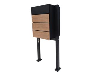 Buzones Toledo negro y madera (caben cajas)