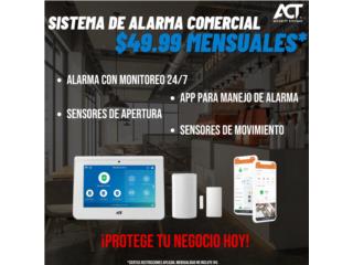 SISTEMA DE ALARMA COMERCIAL CON MONITOREO, ACT Security Systems Puerto Rico