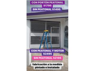 Portón Marquesina con puerta peatonal