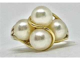 SORTIJA PERLAS 14KT, JOYERIA CARMEN  Puerto Rico