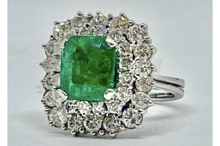 SORTIJA ESMERALDA 14KT