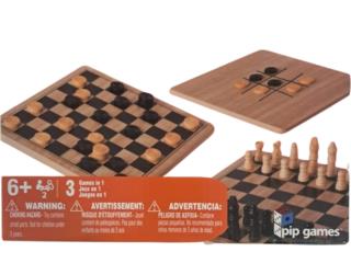 Juego de mesa Damas & Checkers en madera, Puerto Rico
