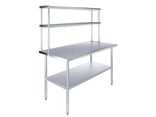 MESAS STAINLESS & OVERSHELVE 