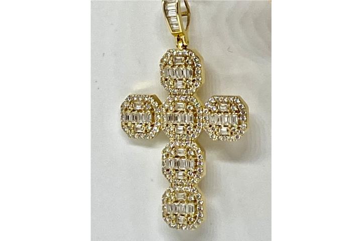 CRUZ CUBIC ZIRCONIAS 14KT