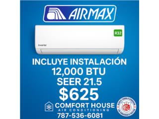 12,000bru 21.5seer  Inverter R-32 Airmax, Puerto Rico