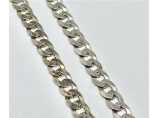 CADENA CUBANA PLATA 925, JOYERIA CARMEN  Puerto Rico