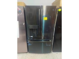 NEVERA GE BLACK SS 28 CUFT NUEVO CON DAMAGE, COLON APPLIANCES PARTS DIST. Puerto Rico