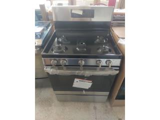 ESTUFA DE GAS GE 30 PULG NEGRA Y SS , COLON APPLIANCES PARTS DIST. Puerto Rico
