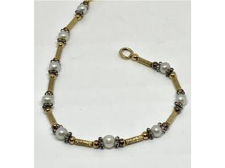 PULSERA PERLAS 14KT, Puerto Rico