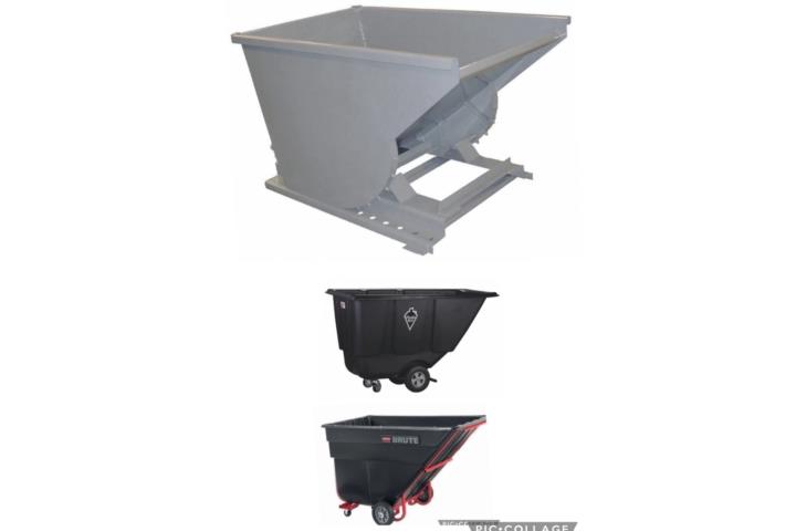 TILT TRUCKS AND DUMPING TRASH HOOPERS