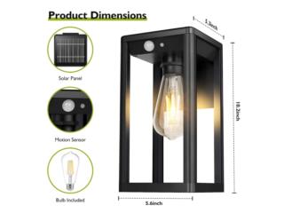 Lámpara solar de pared