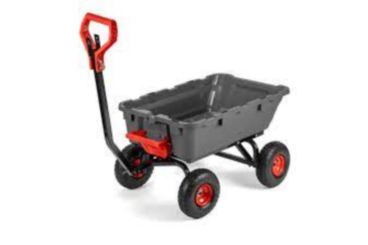 2-in-1 Heavy-Duty Poly Dump Garden Cart