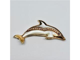 PRENDEDOR DELFIN 18KT, JOYERIA CARMEN Puerto Rico