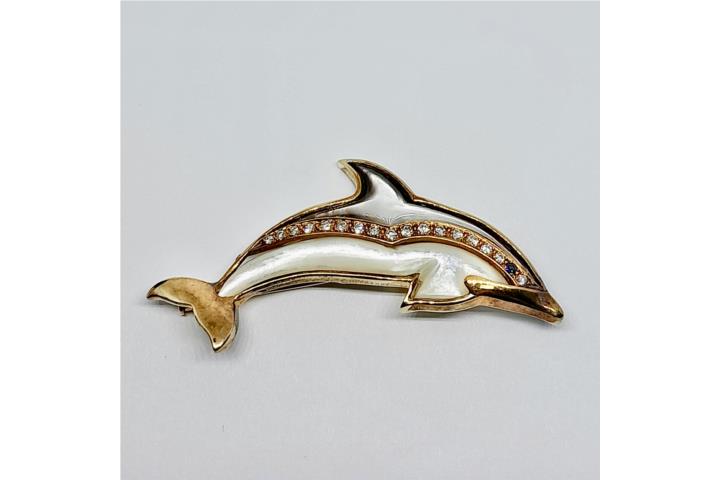 PRENDEDOR DELFIN 18KT