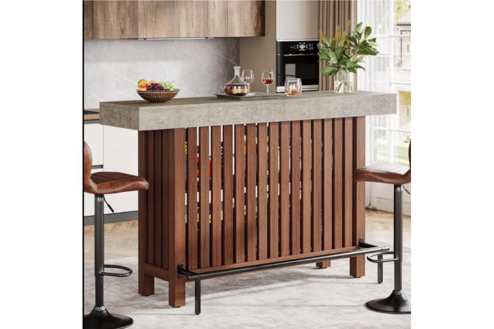 Barra para interior color marron tope gris