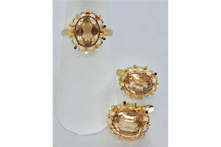 SET PANTALLAS & SORTIJA 18KT